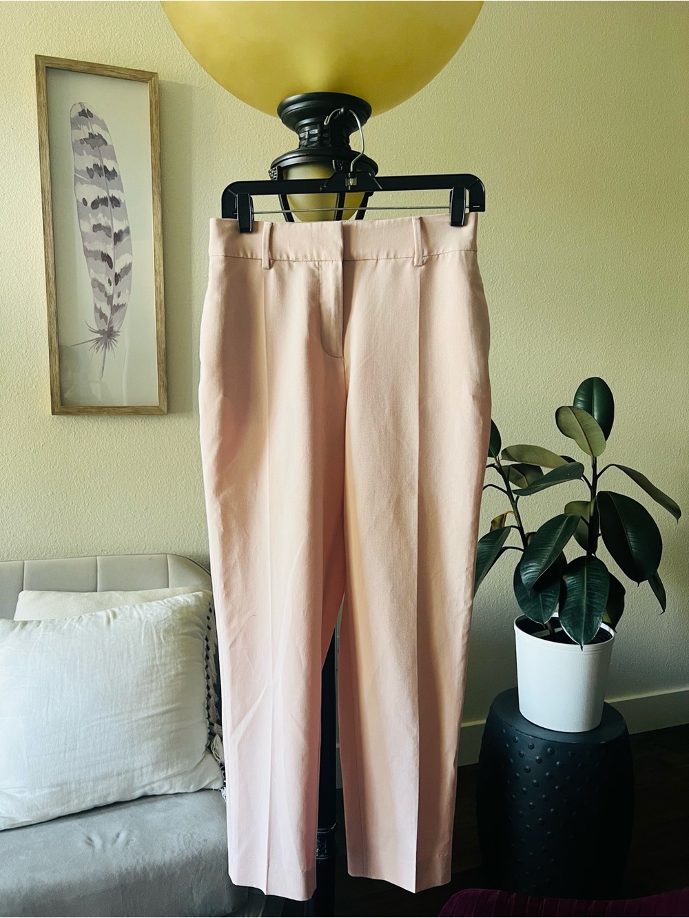 H&M Soft Blush Pink Straight Leg Trousers